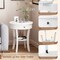 Costway 2-tier Side End Sofa Table Round Nightstand for Bedroom Living Room White/Espresso/Black